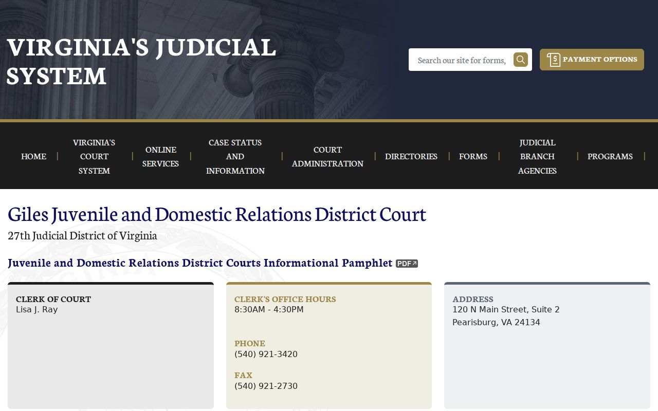 Giles County city-court warrant record route through the Juvenile and Domestic Relations Court