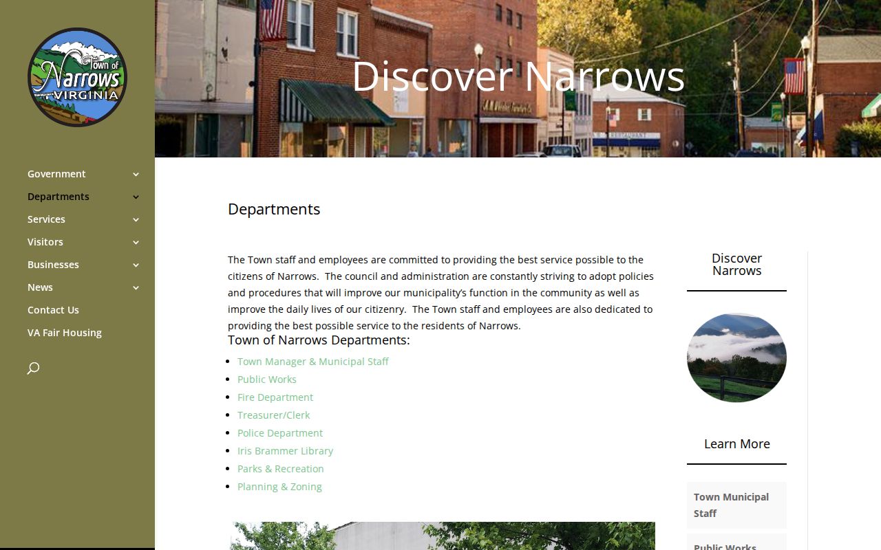 Narrows warrant records town departments and court-history context